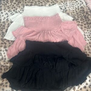 Perfect condition set of 3 mini ruffle skorts!